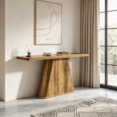 Console 63 po, table de canapé derrière le canapé, table d'appoint en bois rustique