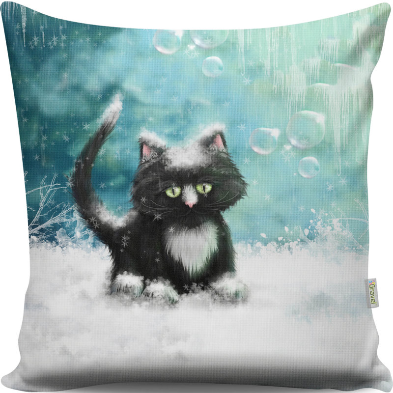 Coussin lavable de qualité supérieure, 17,0 x 17,0 pouces, 50% coton / 50% polyester, rembourrage en silicone, fermeture à glissière dissimulée | Doux, confortable et repassable | Parfait pour la décoration intérieure, le salon et la chambre à cou