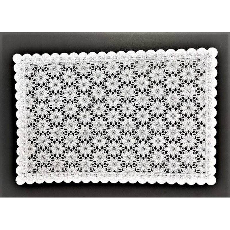 Napperon en PVC 45 x 30 cm, blanc / C, forme carrée, Beige