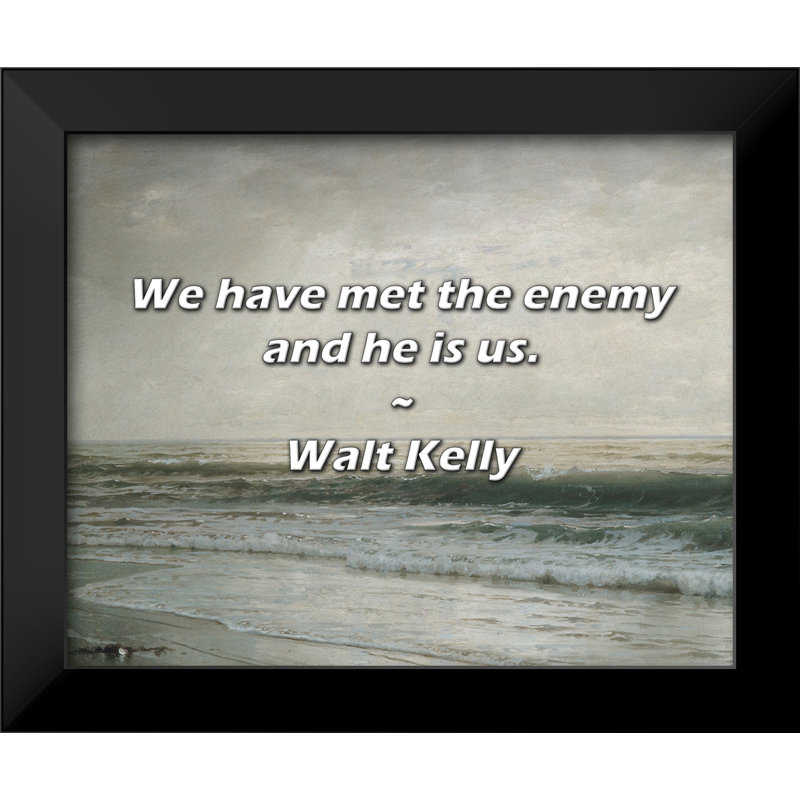 Citation de Walt Kelly: Nous avons rencontré l'ennemi et il est nous.