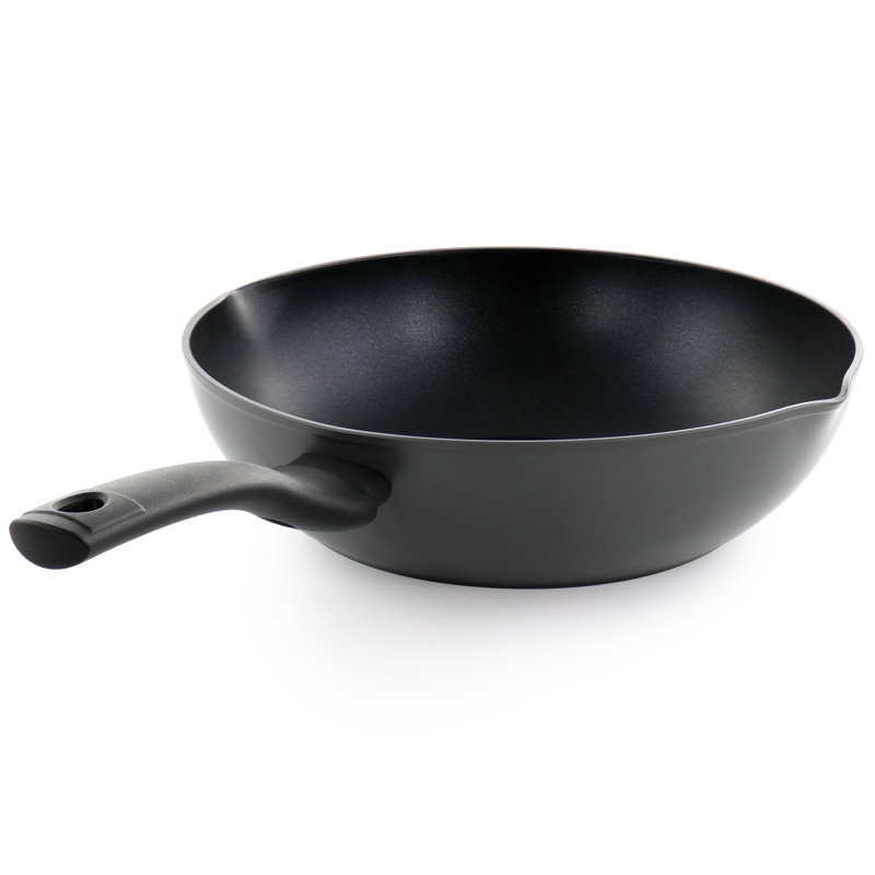 4.1 Quart Aluminum Nonstick Wok in Black