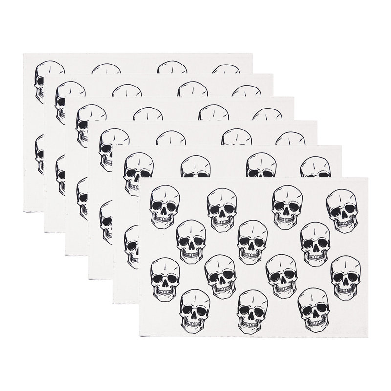 Ensemble de 6 napperons 14 "x 20" Skully