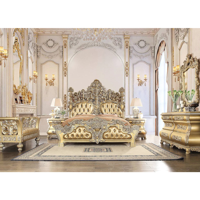Table de chevet pour chambre à coucher à la beauté dorée, 3 tiroirs avec des intérieurs en feutre doublés de résine, pour un intérieur élégant