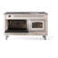 Cuisinière à double combustible ILVE Nostalgie II Series 60 po avec 9 brûleurs scellés et plaque de cuisson (gaz naturel, porte vitrée)-1686458142-1686458127