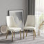 Table de salle à manger 59,05 po Modern White Stone