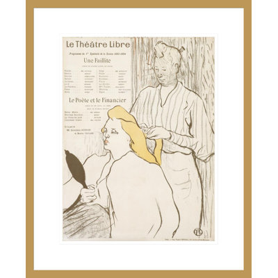 Programme pour la présentation du théâtre libre «Une Faillite» par Henri de Toulouse-Lautrec - Impression Giclée encadrée