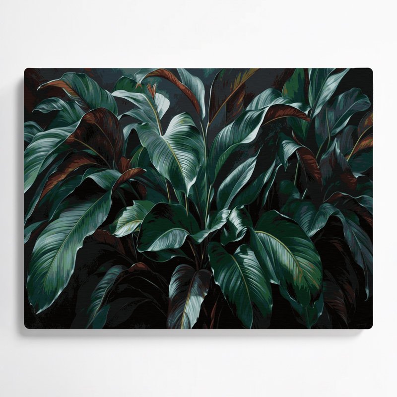 «Botanical Ti Plant», art mural en métal vert, H 11 po x l 14 po