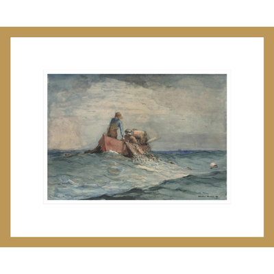 «Hauling in the Nets» par Winslow Homer, impression giclée encadrée