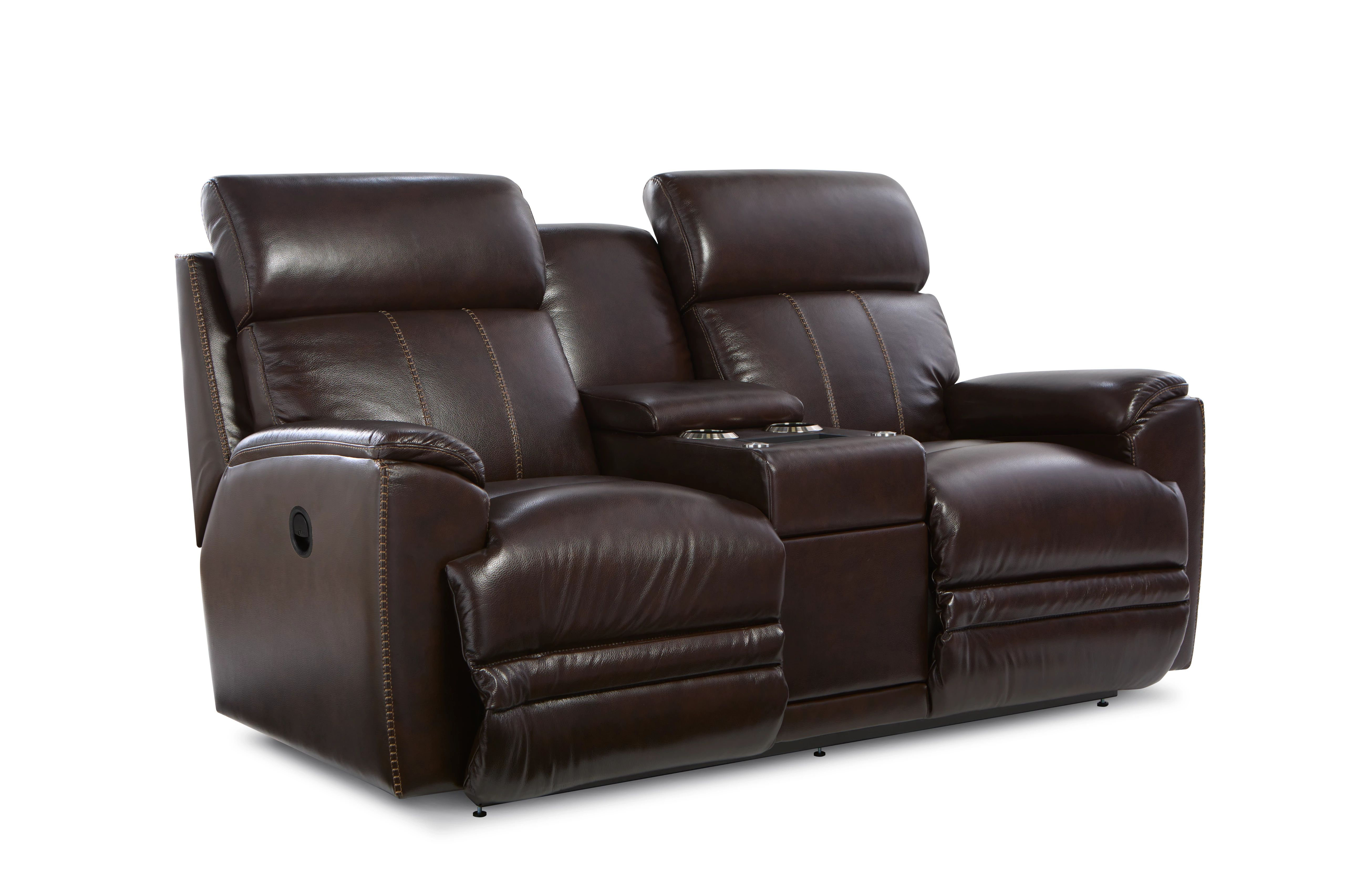 LaZBoy Talladega Leather Reclining Loveseat w/ Console Wayfair