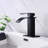 Matte Black Waterfall Spout Bathroom Faucet, Single Handle, Stainless Steel Sink Spout,-121627937