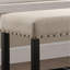 Banc de salle à manger à hauteur de comptoir brun clair, matériau en mélange, l 41 po x H 25,5 po, P 16,5 po, P 16,5 po, mélange, repose-pieds-131254699