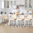 26.97" Counter Stool With Faux Leather And Curved Walnut Wood Backrest Design-595812646