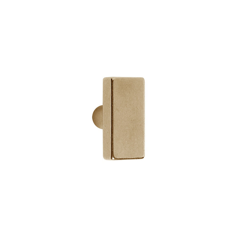 Bronze Rectangular Knob, Silicon Bronze Brushed