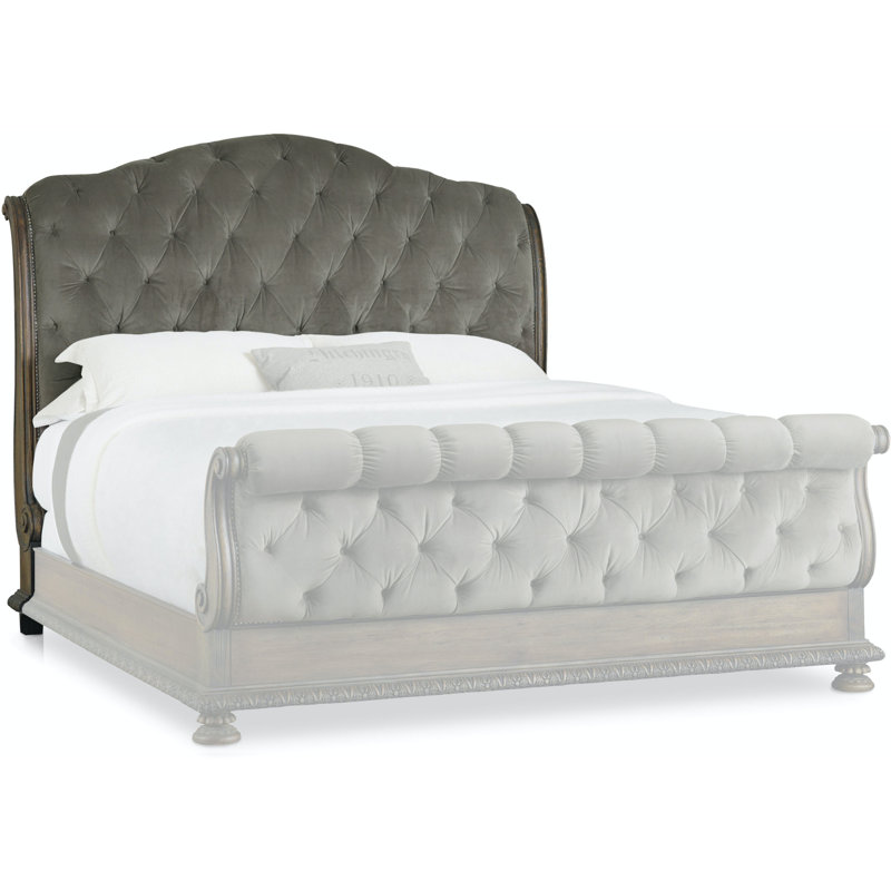 Rhapsody Tufted Bed, California King, Brown/Beige