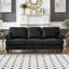 83" Modern Classic Design With Nails Living Room Sofa Leather Couch,Upholstered Imitation Cowhide Leather-3499770