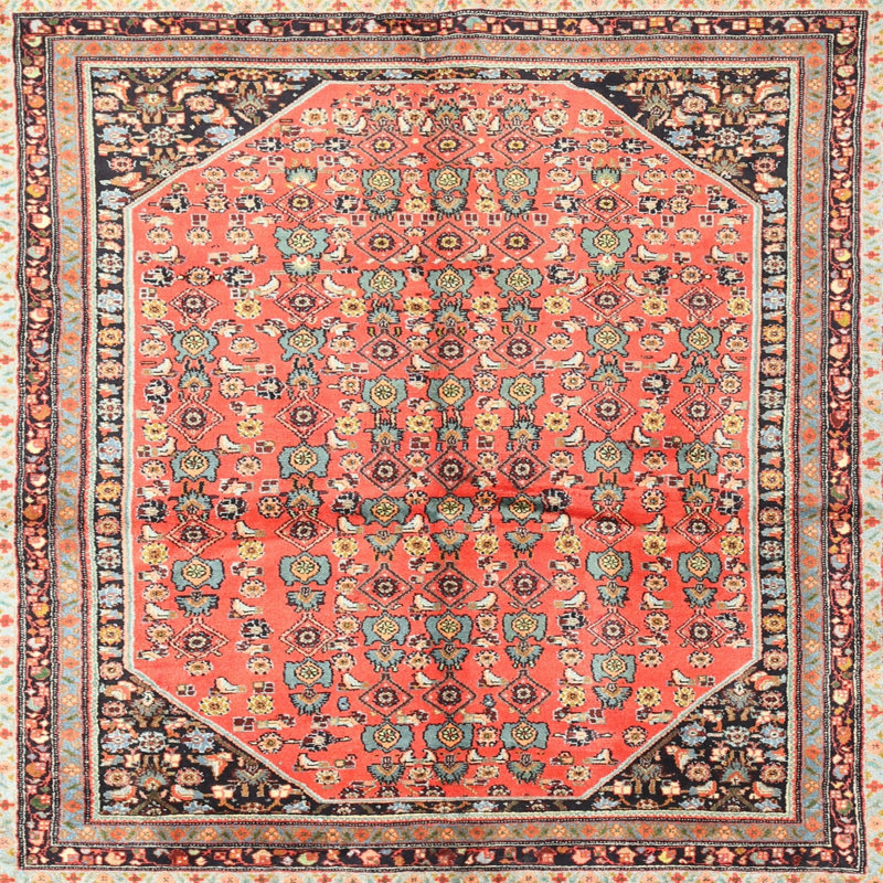 Carver Southwestern Indoor Rug, Square 5'
