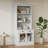 83.4" Tall Modern Bookcase - Glass Door Storage Cabinet with Drawer & Open Shelves for Living Room/Home Office-947059675