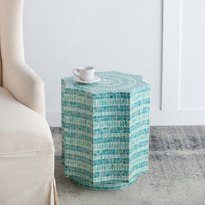 Stool with Capiz Design