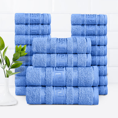 20-Piece Luxury Cotton Towel Set | Soft, Cosy Family Bale Set with 2 Bath, 2 Hand, 16 Face Towels for Ultimate Comfort