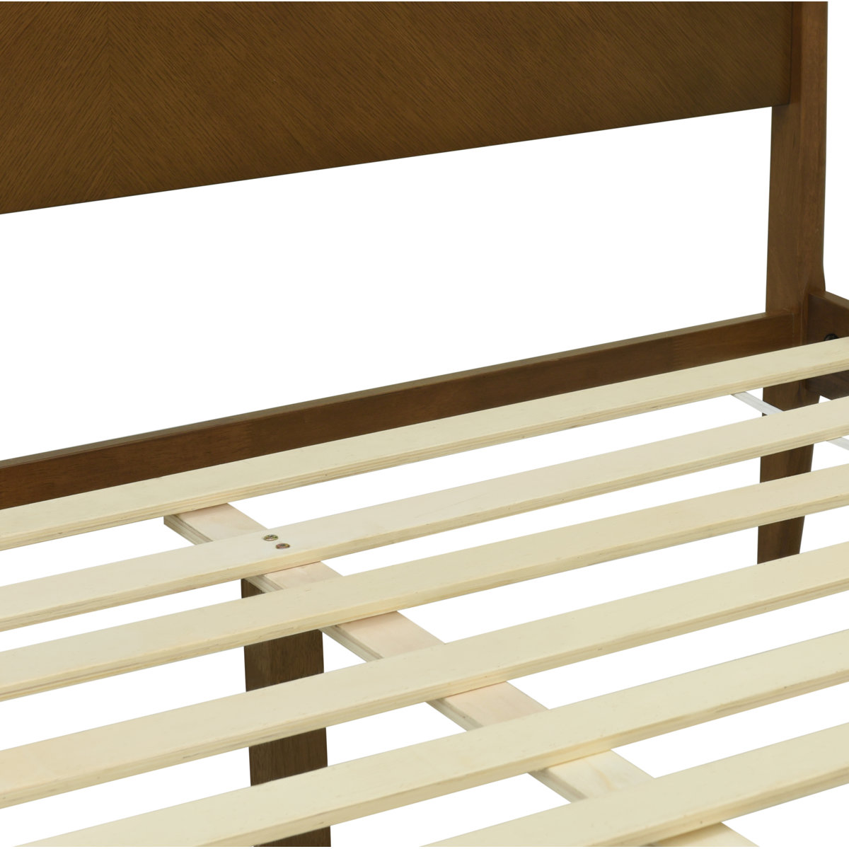 AllModern Aisen Walnut Queen Solid Wood Panel Headboard Bed Frame ...