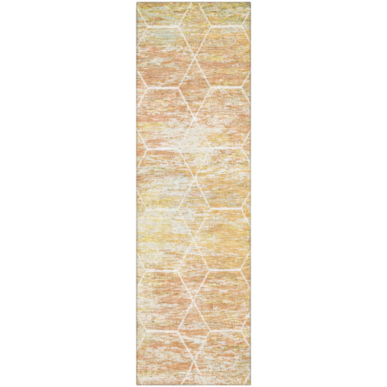 Premium Machine Washable Lubbers AMF1724 Geometric Rug