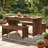 55.1" Dining Table Set with 2 Benches