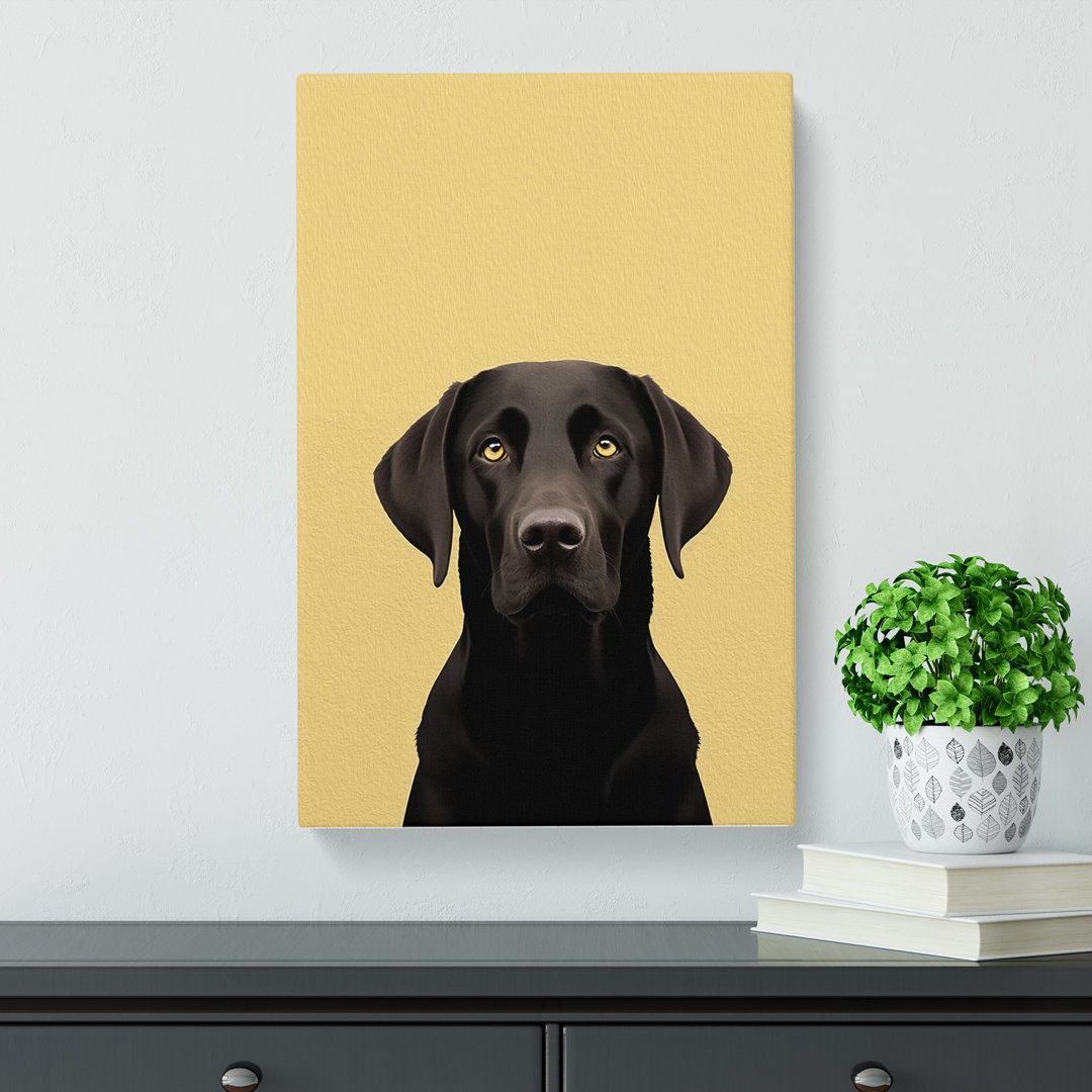 Labrador Retriever Minimalism No.3 - Art Prints - Wrapped Canvas