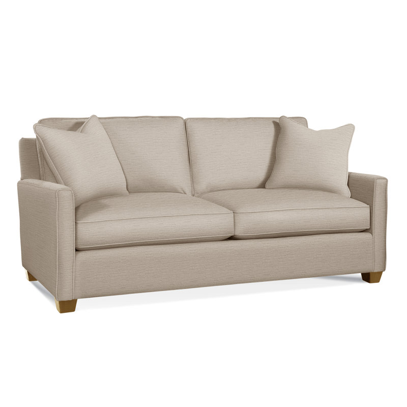 Nicklaus Sofa, Havana, Gel Memory Foam Mattress, White Textured Performance; 0865-91