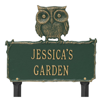 Sig pour jardin personnalisé hibou