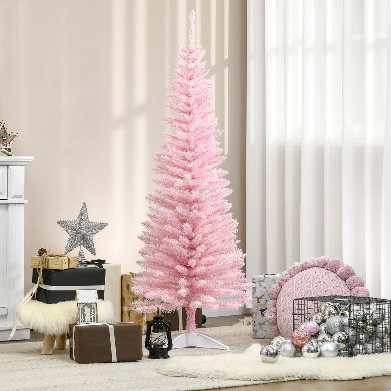 Arbre de Noël artificiel 6 pi avec arbre de Noël mince 6 pi avec 390 branches réalistes, 5'