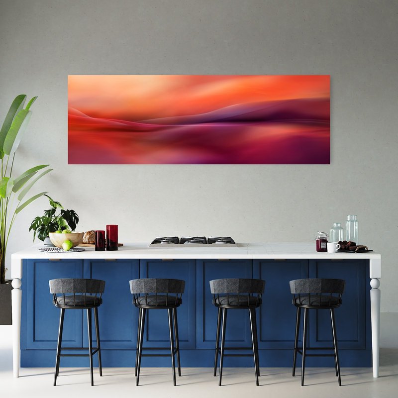 Abstrait coucher de soleil abstrait abstrait, H 20 po x l 60 po
