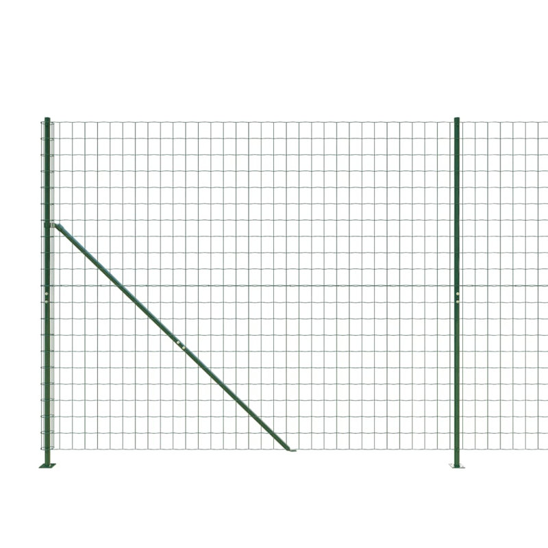 Clôture grillagée vidaXL avec bride, H 63 po x l 393,7 po x P 3 po, 7, Anthracite
