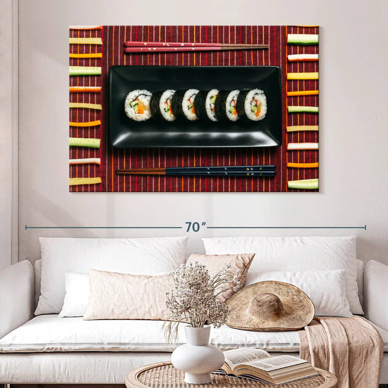 Rouleaux de sushi, H 34 po x l 51 po