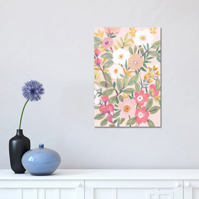 «Pretty Pink Floral II» par Timothy O 'Toole, reproduction d'art sur toile tendue