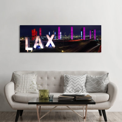Los Angeles Intl Airport Los Angeles CA by Panoramic Images - Wrapped Canvas Panoramic Print