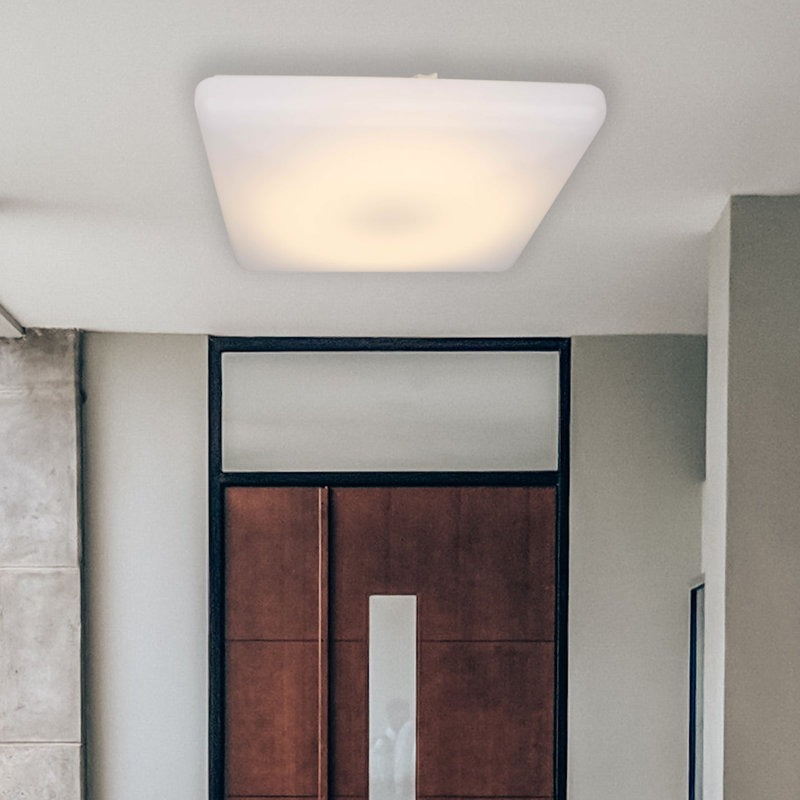 Plafonnier encastré 1 lumière à DEL Karlos, H 4 po x l 14 po x P 14 po