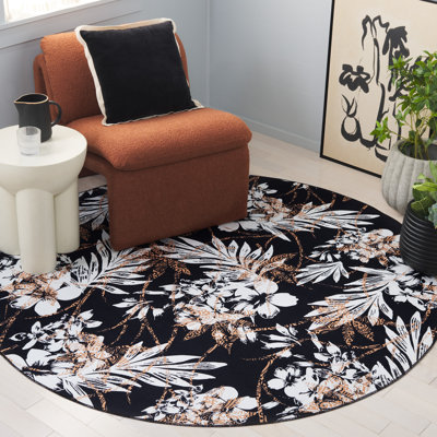 Tapis noir / brun Amalea 825