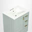 Meuble-lavabo simple 24 po, meuble-lavabo compact, comptoir en céramique, quincaillerie dorée, style rétro, salle de bain-595509221