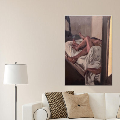 Elegant Printed Couple Art Canvas: Modern Holiday Decor, 1P Toile tendue