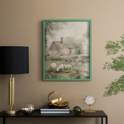 Reproduction encadrée vintage en bois massif Lxxxv