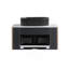 Meuble-lavabo Erba de 30 pouces avec lavabo, armoire murale couleur miel avec porte-serviettes offert, lavabo ovale noir à rayures en céramique, sans bonde ni robinet, préassemblé-487096877-487096878