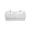 Meuble-lavabo mural 60 po avec lavabo, armoire de rangement flottante avec comptoir en résine de pierre et tiroirs à fermeture en douceur 60 po-470008359-470008356