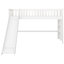Lit mezzanine simple simple avec échelle et toboggan, blanc-2092861017