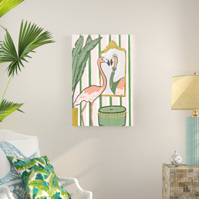 " Fancy Flamingo " Painting Print