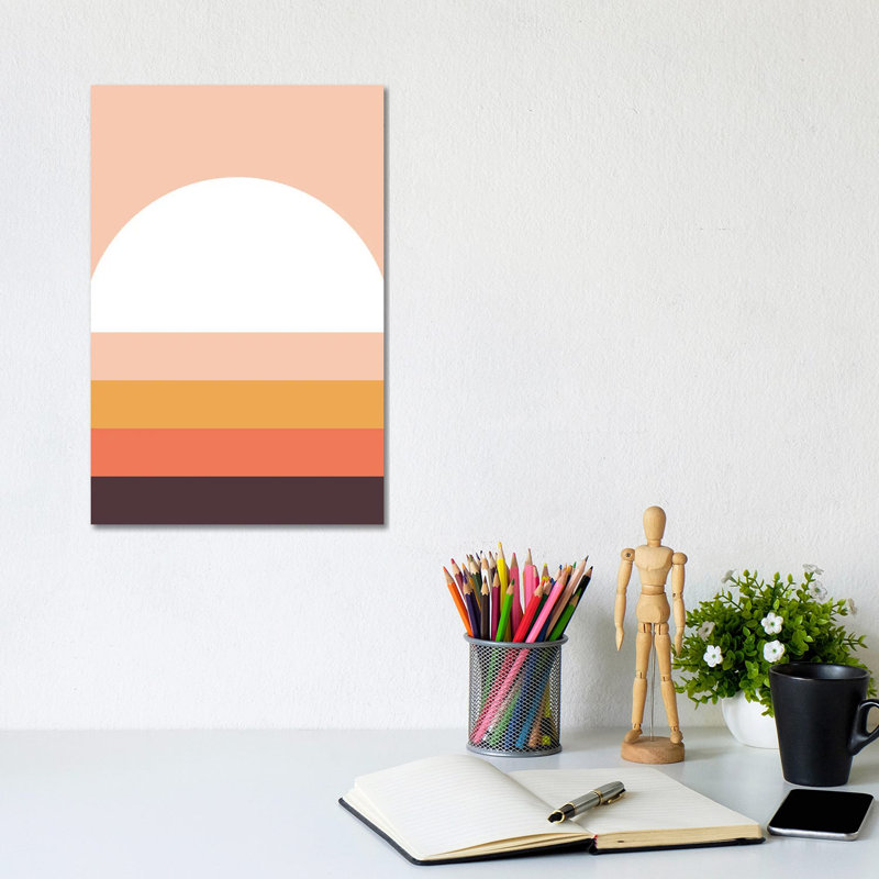 Single Picture Frame Print on Canvas, 20.32 cm H x 30.48 cm W, White/Corn/Tan, Wrapped Canvas