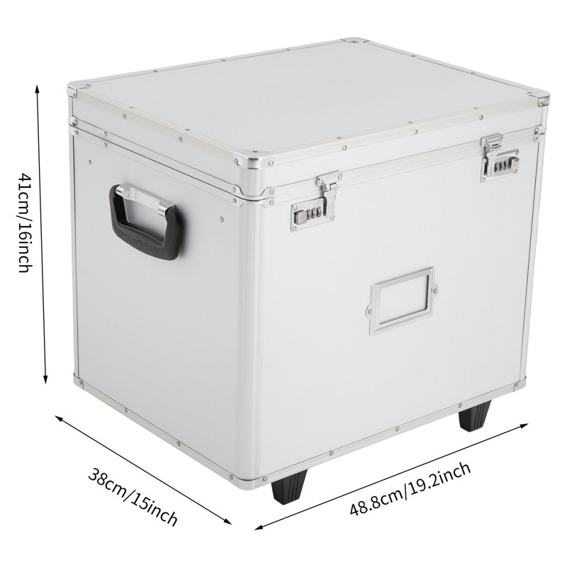 Lockable File Box with Wheels