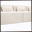 Canapé rembourré avec coussin de dossier pour le salon, beige-449919442