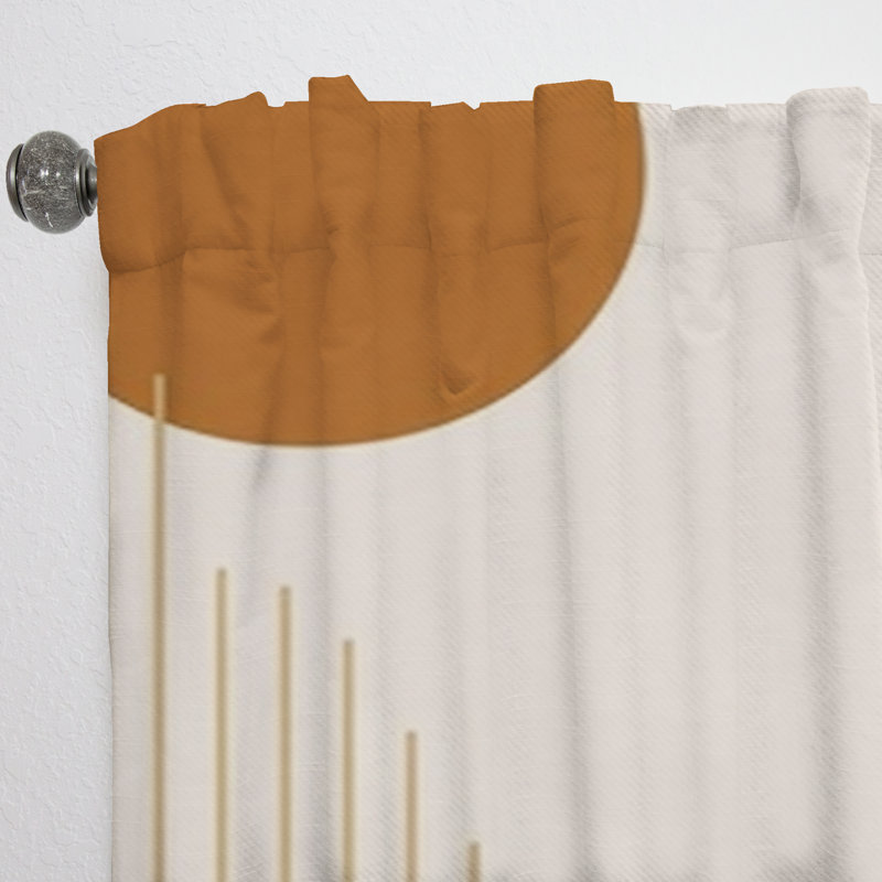 Varya - Rideau minimaliste - Rideau obscurcissant abstrait - 1 panneau, L 52 po x L 84 po
