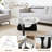 Triangle Abstract Coffee Table Modern Tea Table With Solid Wood Base And Triangle Glass Accent Table Chic Home Office Furniture For Living Room Black Color 35.8"D X 25.5"W X 16"H-2003613735