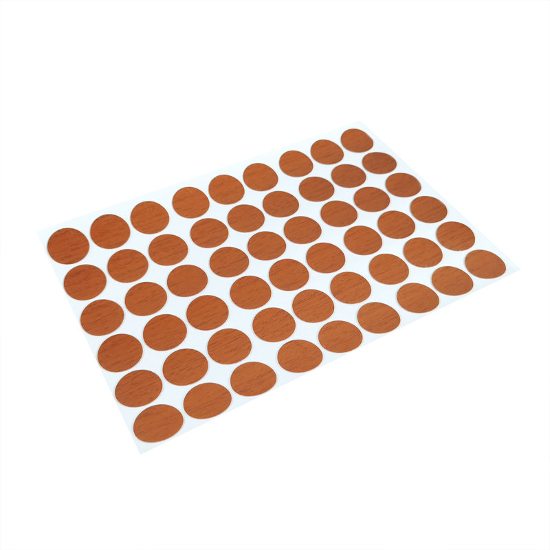 54 pièces 0,82 po Autocollant auto-adhésif grain de bois imperméable à l'eau, Cerisier
